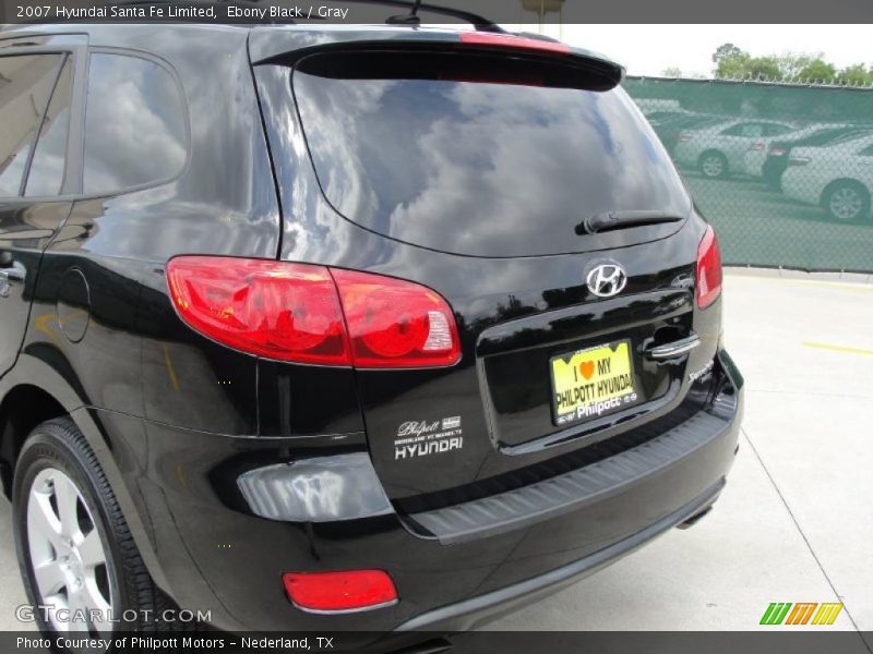 Ebony Black / Gray 2007 Hyundai Santa Fe Limited