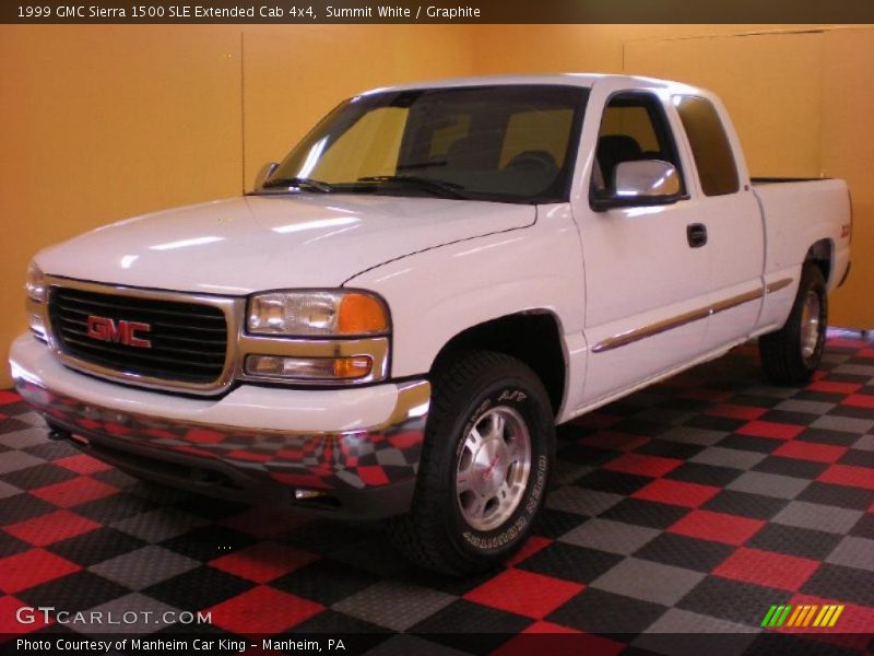 Summit White / Graphite 1999 GMC Sierra 1500 SLE Extended Cab 4x4