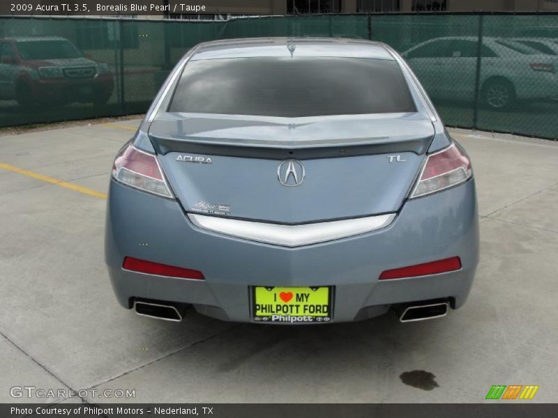 Borealis Blue Pearl / Taupe 2009 Acura TL 3.5