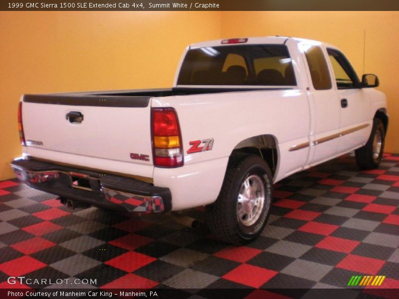 Summit White / Graphite 1999 GMC Sierra 1500 SLE Extended Cab 4x4