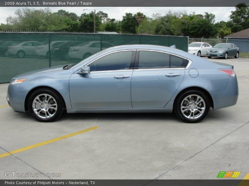 Borealis Blue Pearl / Taupe 2009 Acura TL 3.5