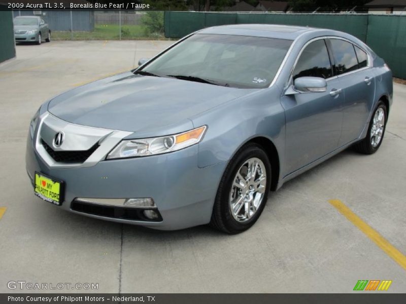 Borealis Blue Pearl / Taupe 2009 Acura TL 3.5
