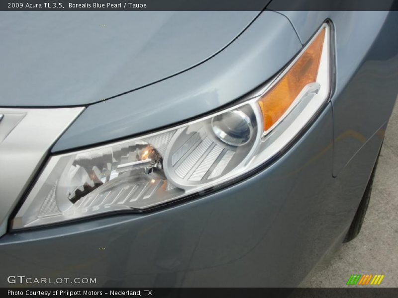 Borealis Blue Pearl / Taupe 2009 Acura TL 3.5