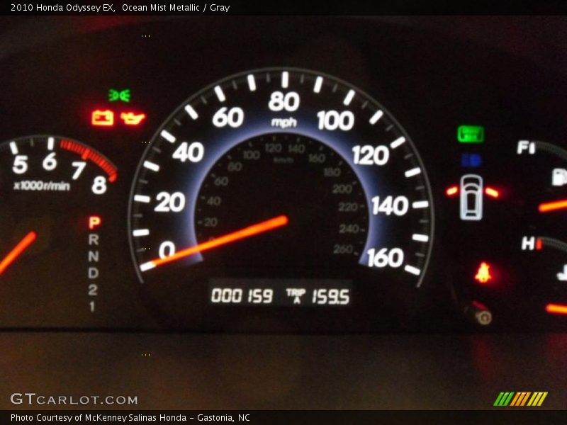 Ocean Mist Metallic / Gray 2010 Honda Odyssey EX