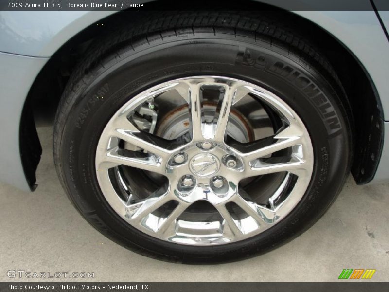 Borealis Blue Pearl / Taupe 2009 Acura TL 3.5