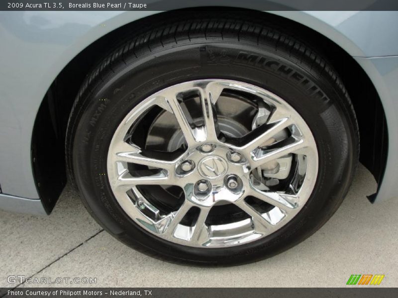 Borealis Blue Pearl / Taupe 2009 Acura TL 3.5