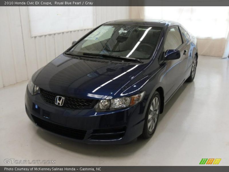 Royal Blue Pearl / Gray 2010 Honda Civic EX Coupe