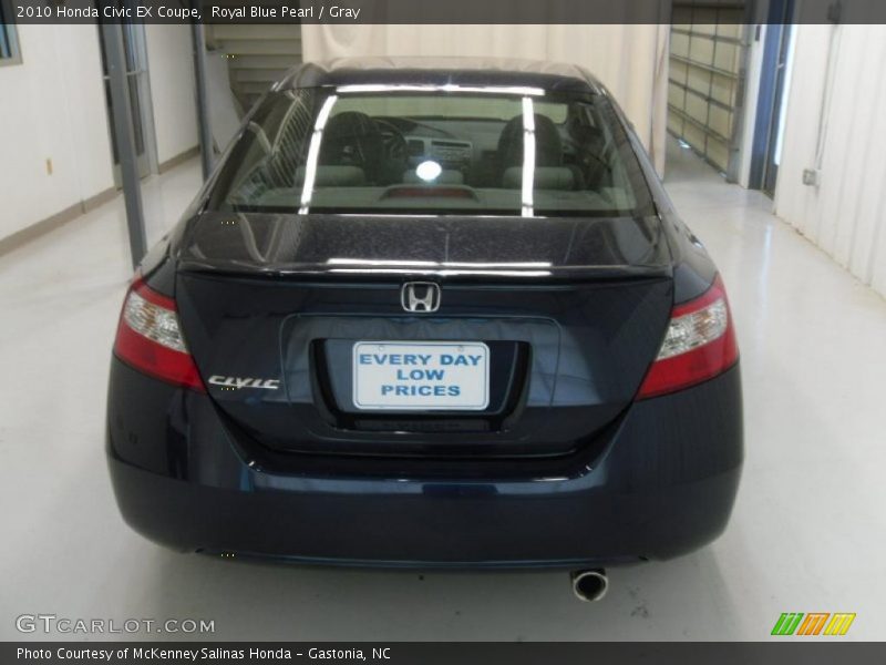 Royal Blue Pearl / Gray 2010 Honda Civic EX Coupe