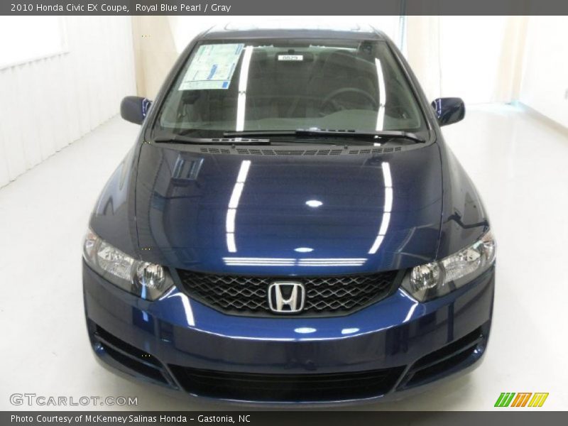 Royal Blue Pearl / Gray 2010 Honda Civic EX Coupe