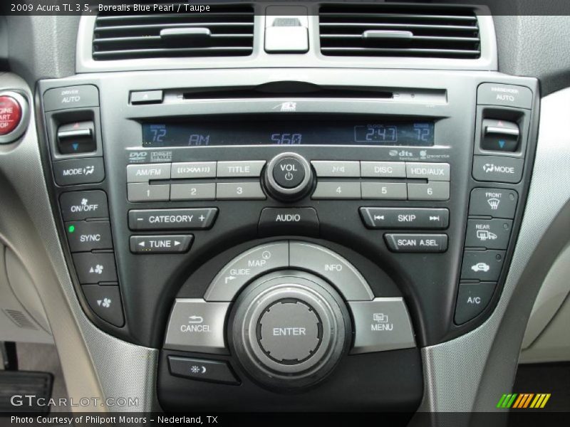 Borealis Blue Pearl / Taupe 2009 Acura TL 3.5