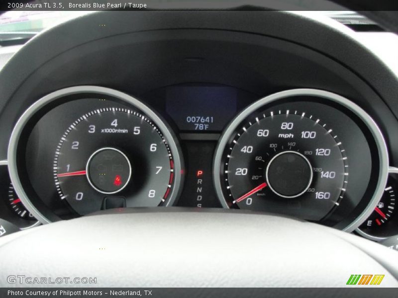 Borealis Blue Pearl / Taupe 2009 Acura TL 3.5