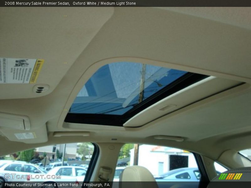 Oxford White / Medium Light Stone 2008 Mercury Sable Premier Sedan