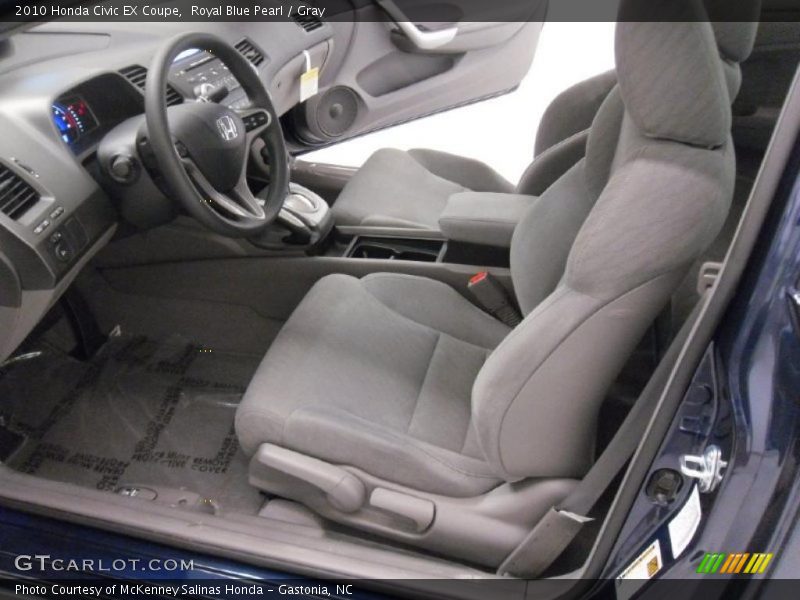 Royal Blue Pearl / Gray 2010 Honda Civic EX Coupe
