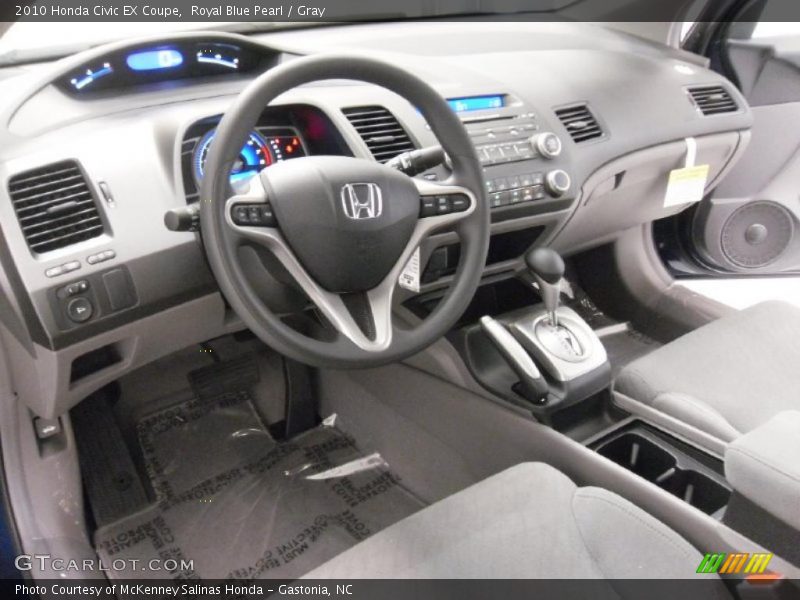 Royal Blue Pearl / Gray 2010 Honda Civic EX Coupe