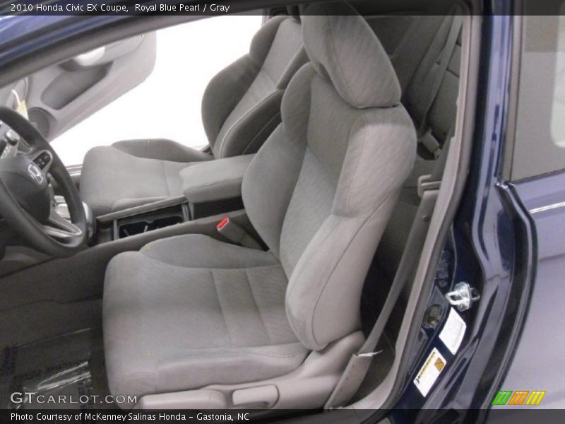 Royal Blue Pearl / Gray 2010 Honda Civic EX Coupe