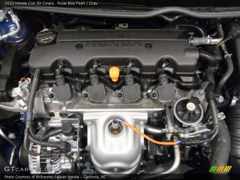 Royal Blue Pearl / Gray 2010 Honda Civic EX Coupe