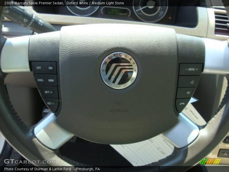 Oxford White / Medium Light Stone 2008 Mercury Sable Premier Sedan