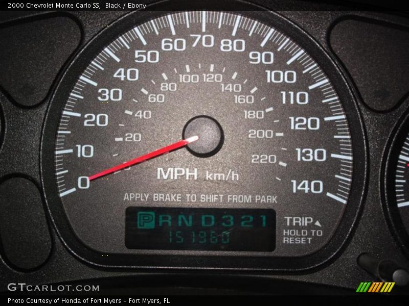 Black / Ebony 2000 Chevrolet Monte Carlo SS