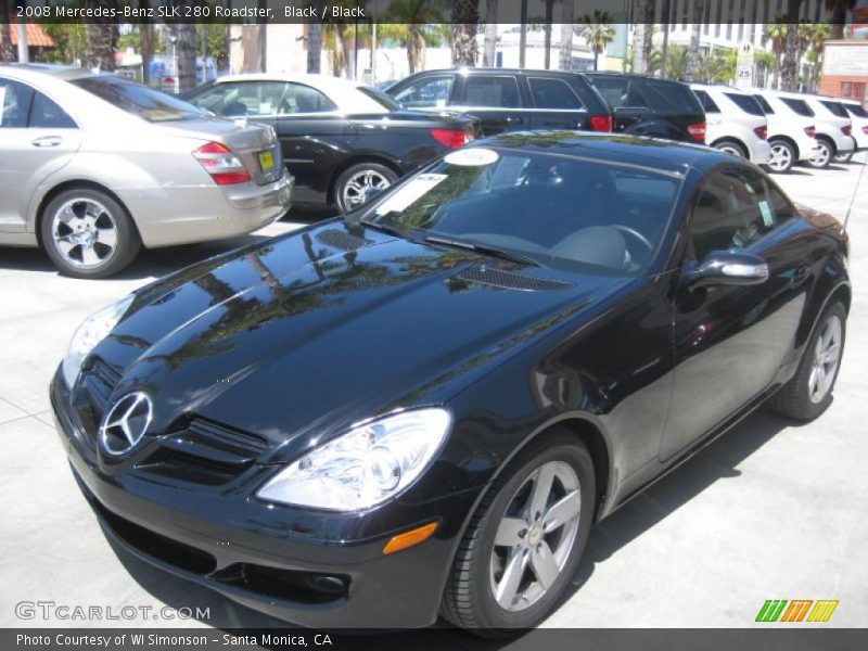 Black / Black 2008 Mercedes-Benz SLK 280 Roadster