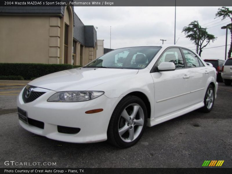 Performance White / Beige 2004 Mazda MAZDA6 s Sport Sedan