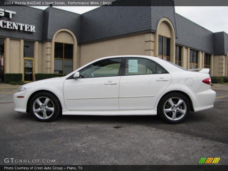 Performance White / Beige 2004 Mazda MAZDA6 s Sport Sedan