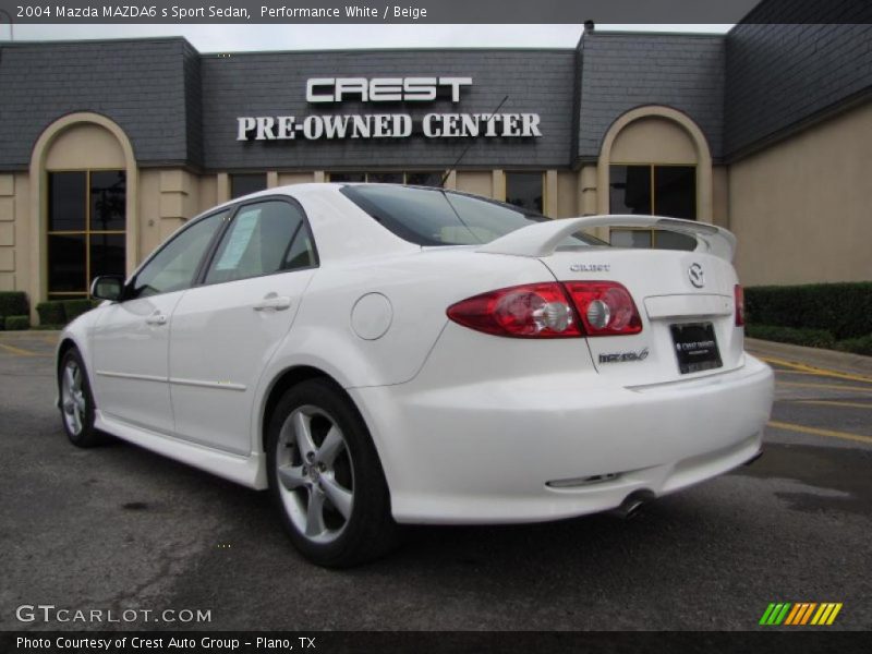 Performance White / Beige 2004 Mazda MAZDA6 s Sport Sedan
