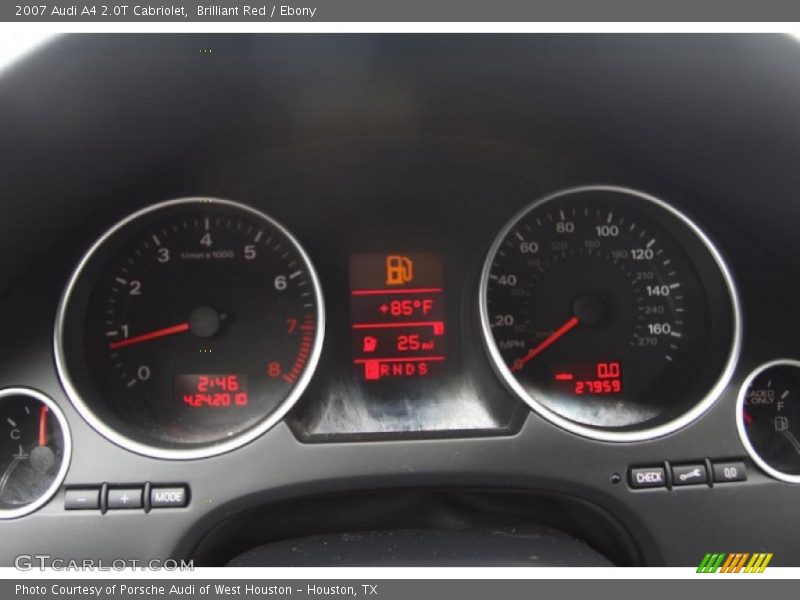 Brilliant Red / Ebony 2007 Audi A4 2.0T Cabriolet