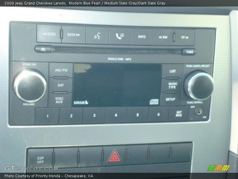 Modern Blue Pearl / Medium Slate Gray/Dark Slate Gray 2009 Jeep Grand Cherokee Laredo