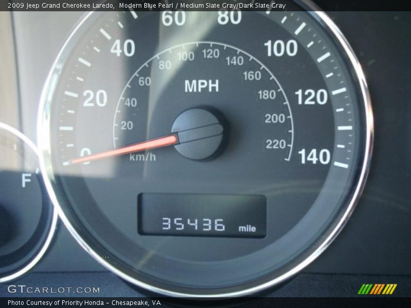 Modern Blue Pearl / Medium Slate Gray/Dark Slate Gray 2009 Jeep Grand Cherokee Laredo