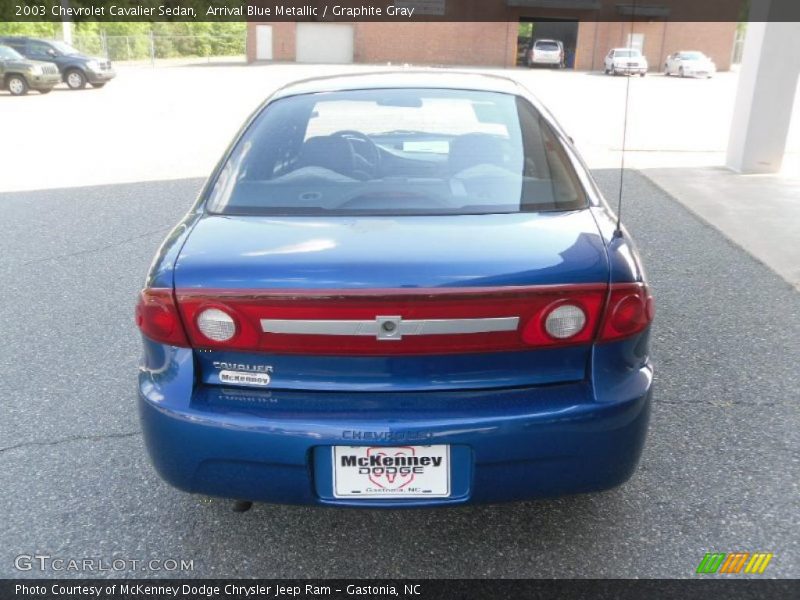 Arrival Blue Metallic / Graphite Gray 2003 Chevrolet Cavalier Sedan