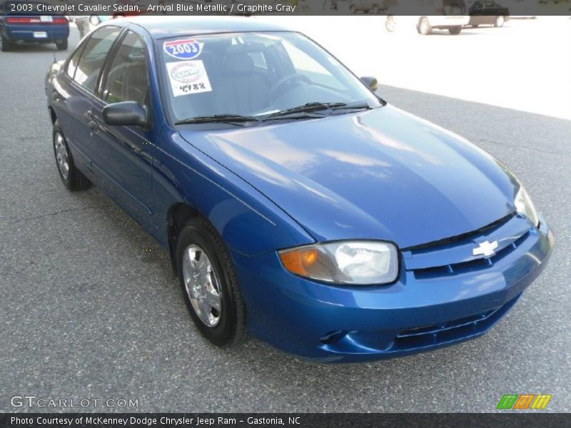 Arrival Blue Metallic / Graphite Gray 2003 Chevrolet Cavalier Sedan