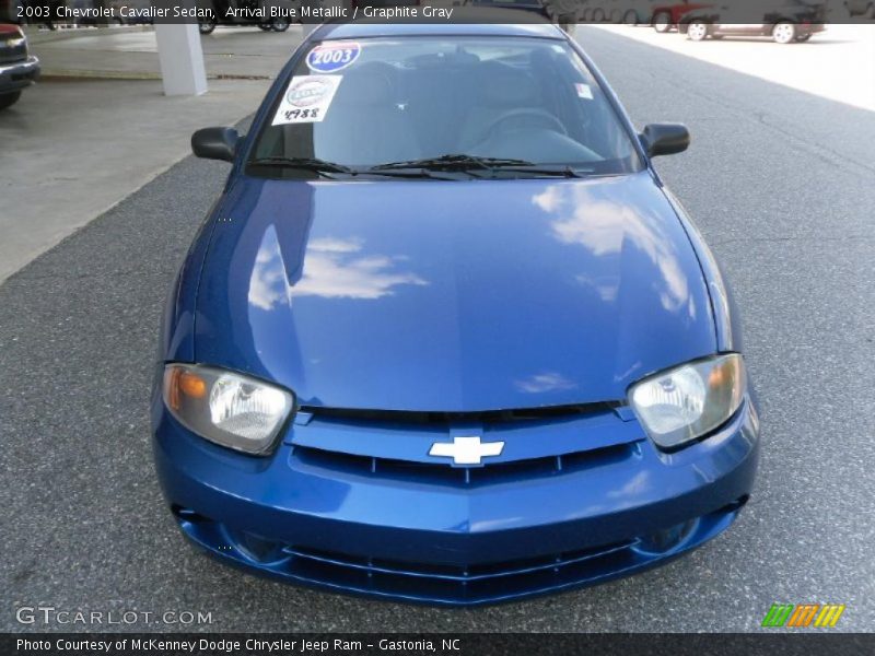 Arrival Blue Metallic / Graphite Gray 2003 Chevrolet Cavalier Sedan