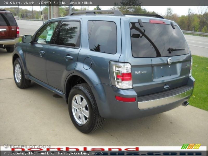 Steel Blue Metallic / Black 2010 Mercury Mariner V6 4WD