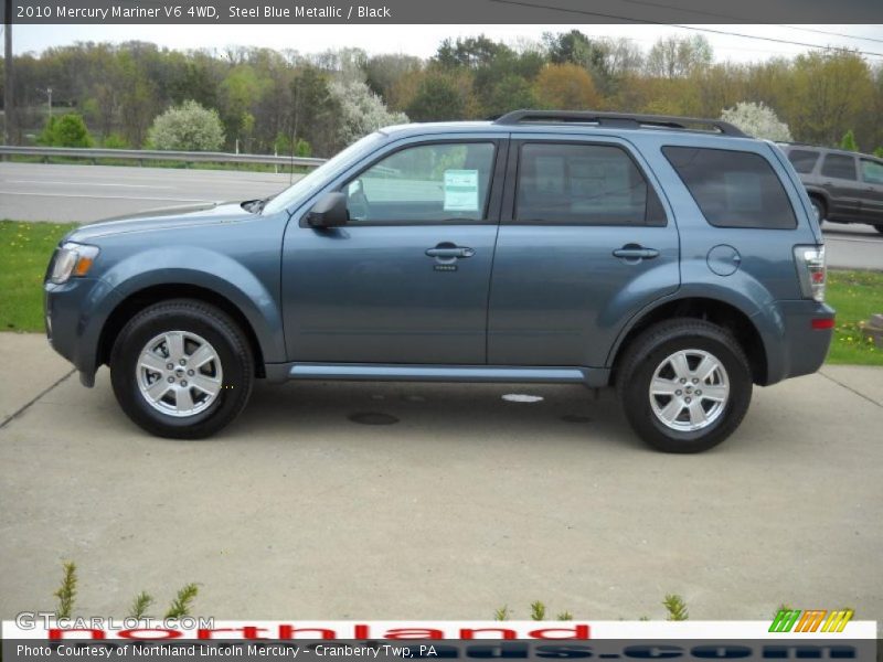 Steel Blue Metallic / Black 2010 Mercury Mariner V6 4WD