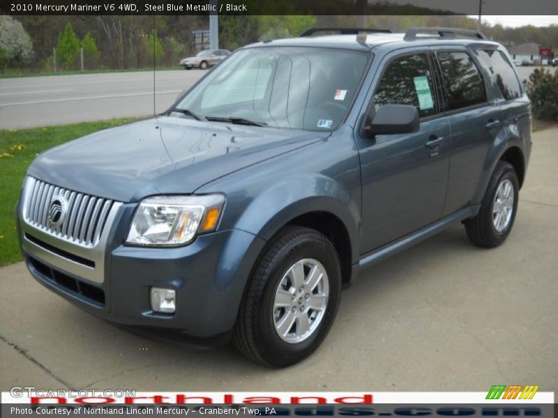 Steel Blue Metallic / Black 2010 Mercury Mariner V6 4WD