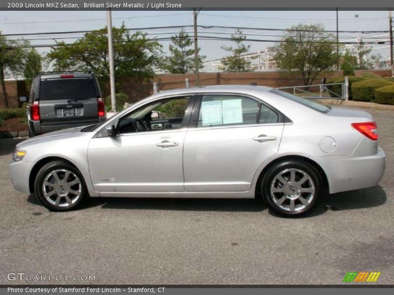 Brilliant Silver Metallic / Light Stone 2009 Lincoln MKZ Sedan