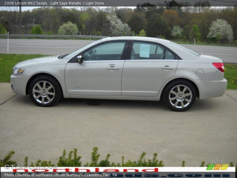 Light Sage Metallic / Light Stone 2008 Lincoln MKZ Sedan