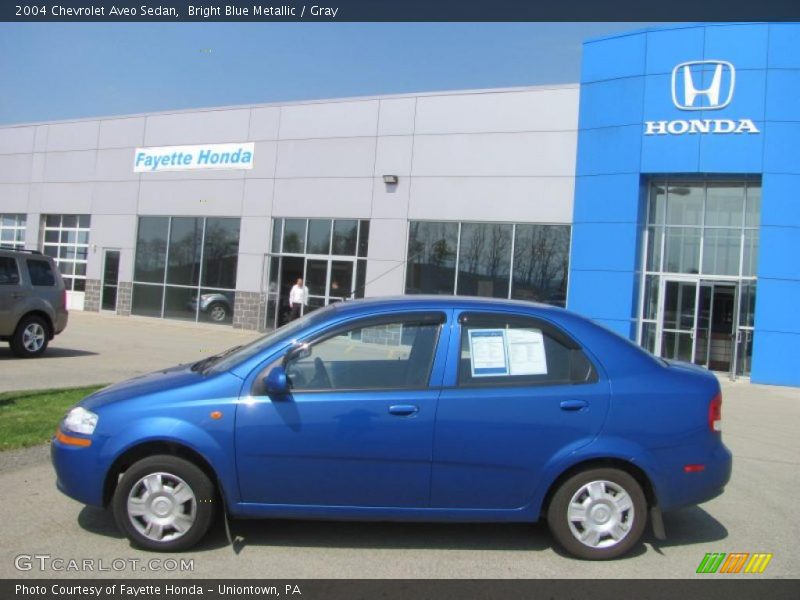Bright Blue Metallic / Gray 2004 Chevrolet Aveo Sedan
