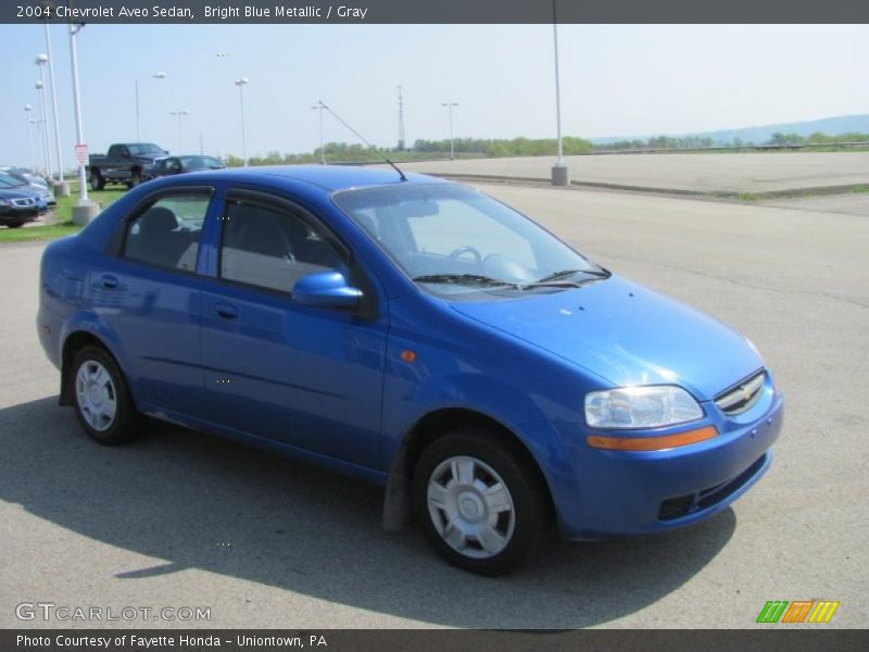 Bright Blue Metallic / Gray 2004 Chevrolet Aveo Sedan