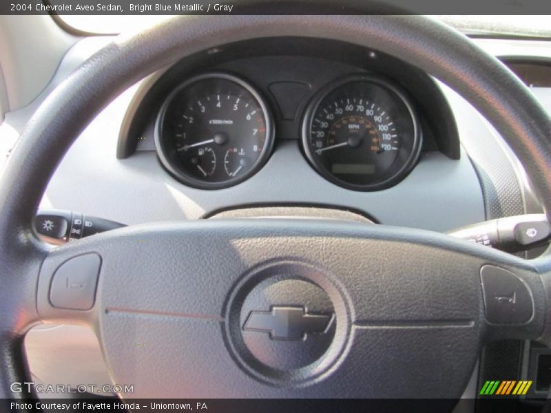 Bright Blue Metallic / Gray 2004 Chevrolet Aveo Sedan