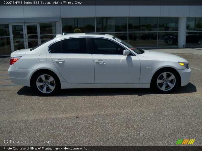 Alpine White / Grey 2007 BMW 5 Series 525i Sedan