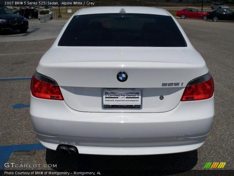 Alpine White / Grey 2007 BMW 5 Series 525i Sedan