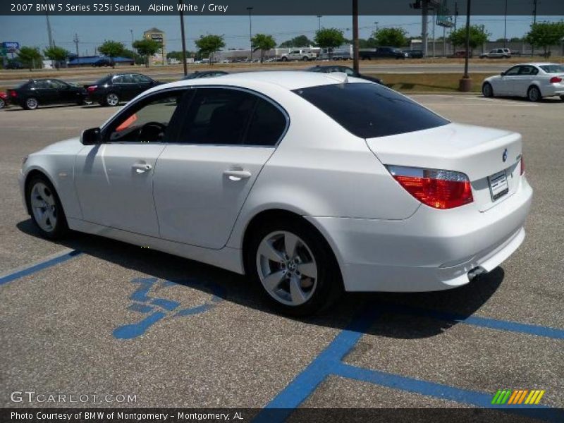Alpine White / Grey 2007 BMW 5 Series 525i Sedan