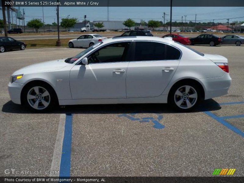 Alpine White / Grey 2007 BMW 5 Series 525i Sedan
