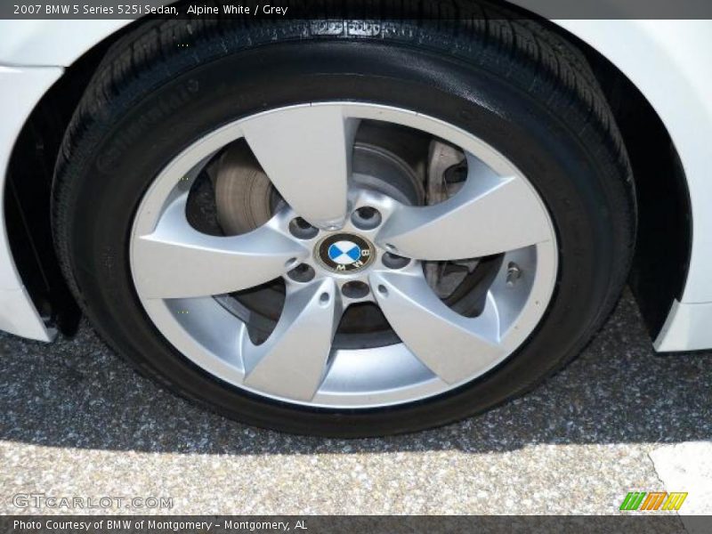 Alpine White / Grey 2007 BMW 5 Series 525i Sedan