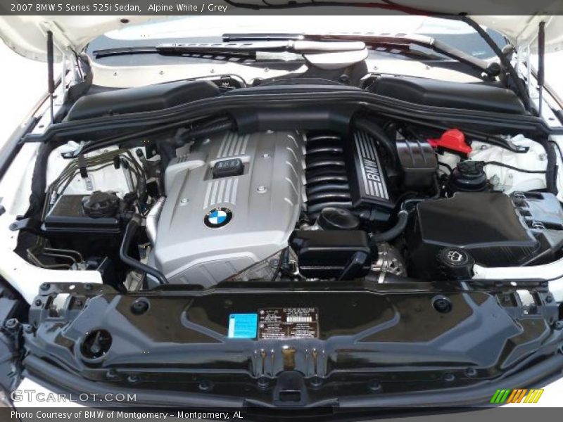 Alpine White / Grey 2007 BMW 5 Series 525i Sedan