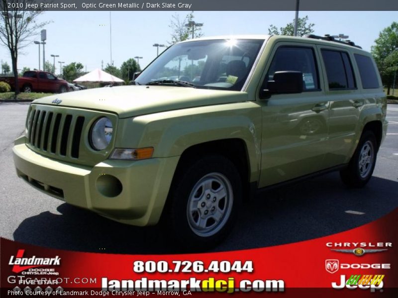 Optic Green Metallic / Dark Slate Gray 2010 Jeep Patriot Sport