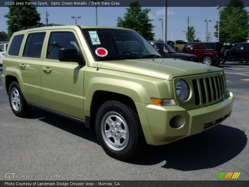 Optic Green Metallic / Dark Slate Gray 2010 Jeep Patriot Sport