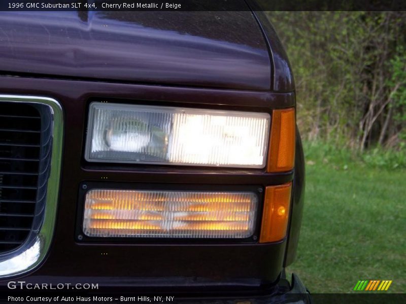 Cherry Red Metallic / Beige 1996 GMC Suburban SLT 4x4