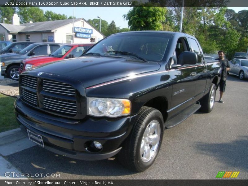 Black / Dark Slate Gray 2002 Dodge Ram 1500 Sport Quad Cab 4x4